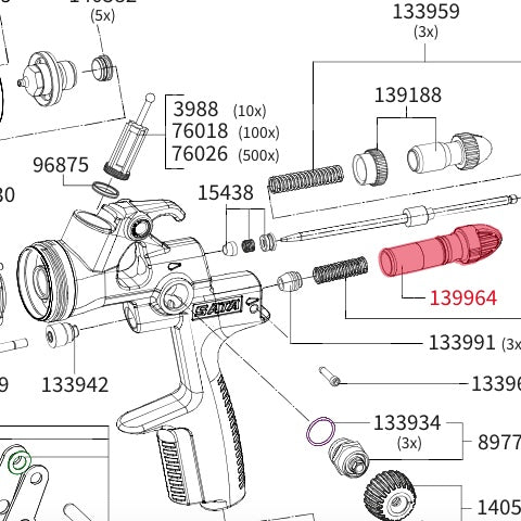 SATA Partes: 139964 Micrómetro Aire / SATAjet 1000 B | Expertos-Abrasivos