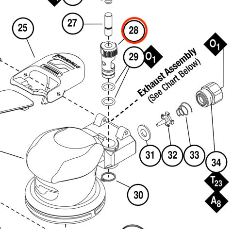 DYNABRADE Repuestos: Partes para Dynorbital TODAS | Expertos-Abrasivos