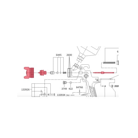 SATA Partes: 126458 126466 Kit de Boquilla y Aguja / Econoline 1.0 / KLC | Expertos-Abrasivos