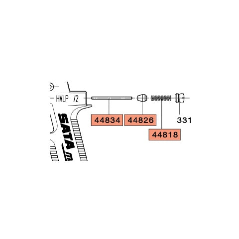 SATA Partes: 44834 Vástago Control Aire SATAminijet 3000 | Expertos-Abrasivos