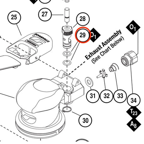 DYNABRADE Repuestos: Partes para Dynorbital TODAS | Expertos-Abrasivos