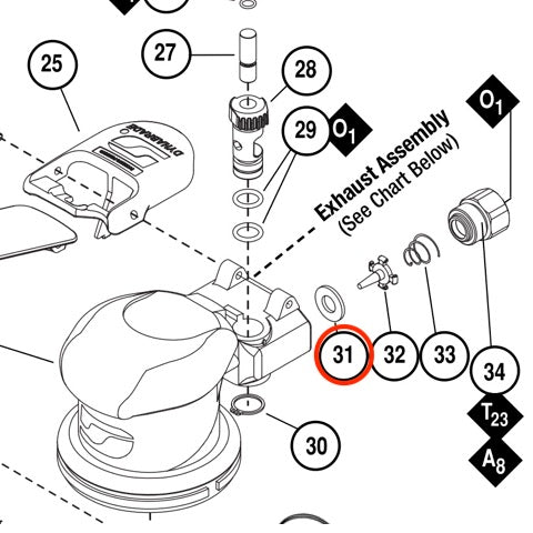 DYNABRADE Repuestos: Partes para Dynorbital TODAS | Expertos-Abrasivos