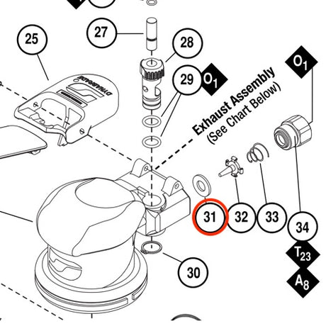 DYNABRADE Repuestos: Partes para Dynorbital TODAS | Expertos-Abrasivos