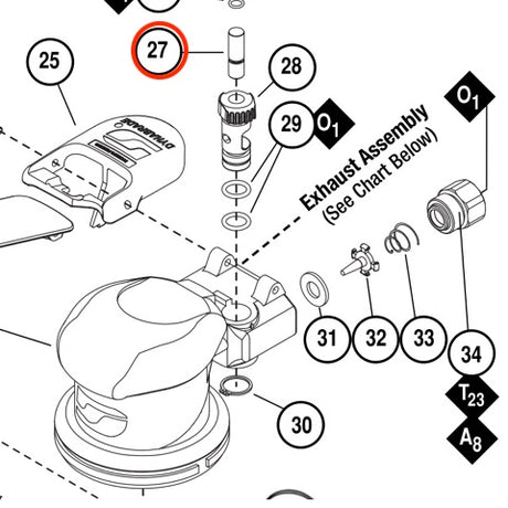 DYNABRADE Repuestos: Partes para Dynorbital TODAS | Expertos-Abrasivos