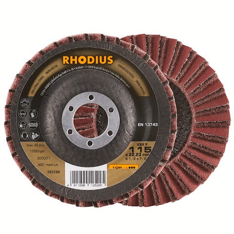 RHODIUS Disco Mopa / Flap VSF F TOPline / Inox | Expertos-Abrasivos