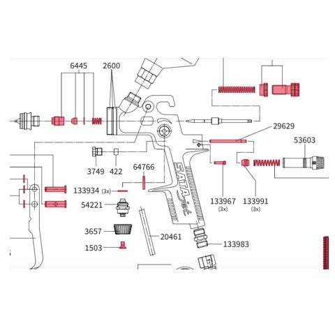 SATA Partes: 12633 Kit de mantenimiento / Econoline 1.0 / KLC | Expertos-Abrasivos