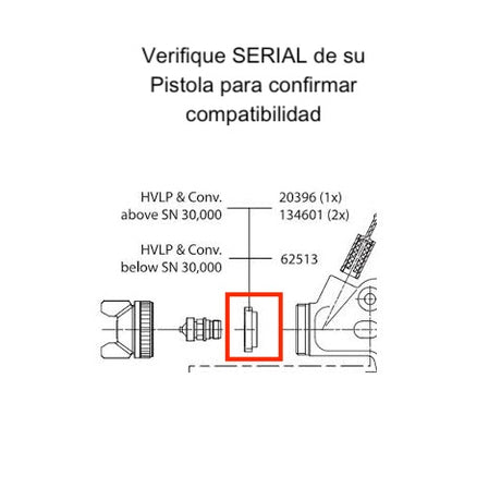 SATA Partes: 134601 Anillo distribución aire / Econoline 1.0 / KLC | Expertos-Abrasivos